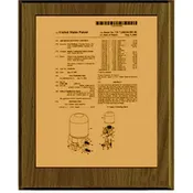 12" x 14" Basic Patent Plaque (Gold Plate)