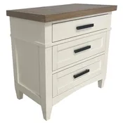 AMERICANA MODERN BEDROOM 3 Drawer Nightstand with Charging Station