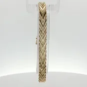 14K Yellow Gold Textured Link Bracelet