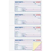 Adams TC1182 Tapebound 3-part Money Receipt Book