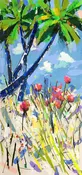 "Arboreal Palms II" by Helen Zarin 24" x 48" — Framing Wholesalers, Inc.