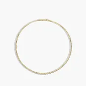3 Carat Graduated Diamond Bezel Set Collar Necklace