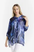 Artemis Lava Long Sleeve Sheer Blouse (BLS501V)