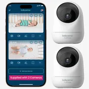 Babysense 2Peek Video Baby Monitor WiFi Security Camera with Auto Tracking 3MP Super HD HD Camera