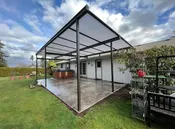16 x 12 Black Shed, Bronze Acrylic — Patio Cover People