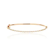 14k Rose Gold Diamond Bangle Bracelet
