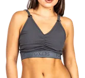 Chargray Crop Top with Logo Band