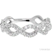 10K White Gold band with 46 Round Lab Grown Diamond having TCW-.69