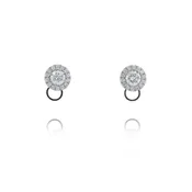 14 Karat White Gold GIA Certified Diamond Earrings