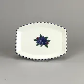 Blueberry oval soap dish