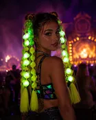 Neon Green – LED Hair Extensions | Lumi Pony