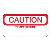 1″ x 2″ Caution Temperature Label