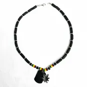 Rasta Leaf Dog Tag Necklace