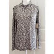 14th and Union gray Mélange Marled Rib Turtleneck long sleeve sweater medium NEW