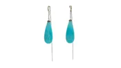 14KW amazonite drop earrings EARNG01324 — One-of-a-kind custom designed by Armeny Custom Jewelry Design