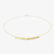SIA TAYLOR 18K GOLDEN LEAF ARC NECKLACE