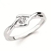 .05 CT. T.W. Diamond Promise Ring in 10K White Gold