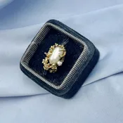 10k Yellow Gold Freeform Ladies Freshwater Pearl Ring | Warren Jewelers