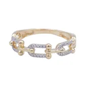 10k. Diamond Chain  Link Ring