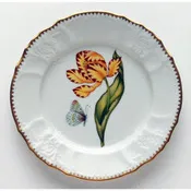 Anna Weatherley Old Master Tulips Salad Plate Yellow and Red