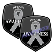 Brain Cancer Awareness Ribbon Decal (One) 3" 2 Pack ProSticker 2506 2PK