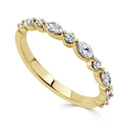 14k Gold & Marquise Diamond Ring - 0.50ct