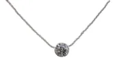Bezel Set Diamond Necklace