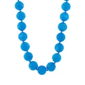 25mm Marble Ball Necklace - Cobalt Blue