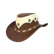 Brown and White Cowboy Hat | Two Color Cowboy Hat | Brown and White Hat
