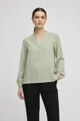 b.young BYIloni Textured Jacquard Blouse – Smoke Green