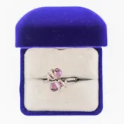 Amethyst and Melee Diamond Accent Ring