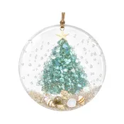 Aqua Christmas Tree Ornament, 4"