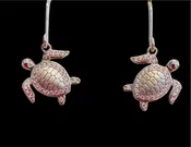 Sterling Silver Turtle Earrings