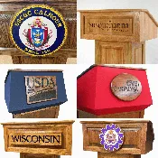 Custom Logo &amp;amp; Seal Options for Lecterns and Podiums