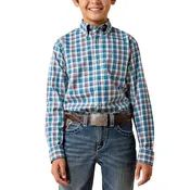 Ariat Boy's Blue Walter Long Sleeve Shirt