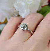 14kt White gold 1.59cttw Lab Diamond Solitaire Ring