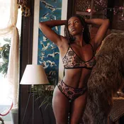 Battenburg Lace Mesh Plunge Bralette