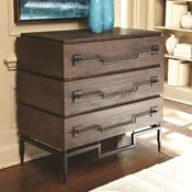 3 Drawer Wide Chest Dark Brushed Mango
