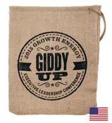 Cache Jute/Burlap Drawstring Bag 12X14"