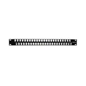 48 Port 1RU Patch Panel – High Density, Rack Mount, Keystone Patch Panel by Weltron