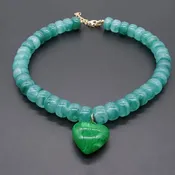 Heart Pendant Resin Beaded Necklaces | 40NK9701