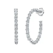 13.69ct Diamond Hoop Earrings