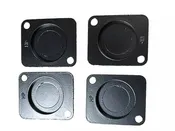 (4) Four ZXPC Blank "D" Type Metal Panel Mount Black for XLR Cut Outs
