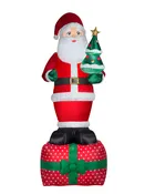 10 Foot Santa Scene Light Up Christmas Inflatable Lawn Decoration