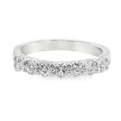 14K White Gold - Diamond Band - J38032