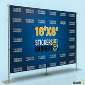 16'x8' Step and Repeat Banner with Stand