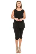 000- Atu Black Tank and Capri Set