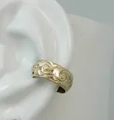 Floral 14K Gold Filled Conch Earring, Wide