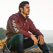 Ariat Men's New Team Softshell Jacket - Windsor Wine