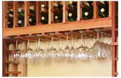 10 Column Mahogany Stemware Wine Rack for Wine Glasses